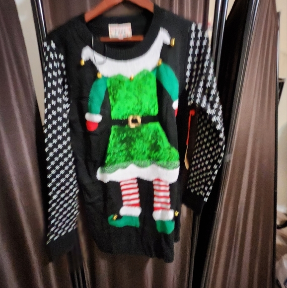 Merry Christmas POOF New York Elf ugly Sweater  but not ugly s, M new - Picture 3 of 13